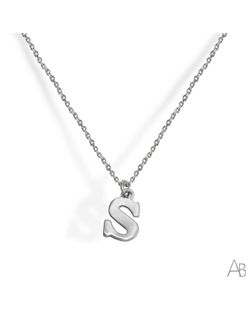 Colgante Letra S Plata Argent Basic CORV18S