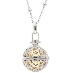 Colgante Liska Acero Bicolor Dorado Llamador Ángel KLA133-D Flores