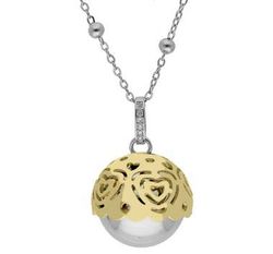 Colgante Liska Acero Bicolor Dorado Llamador Ángel KLA209 Corazones