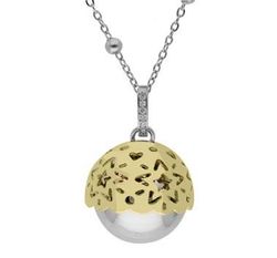 Colgante Liska Acero Bicolor Dorado Llamador Ángel KLA217 Estrellas