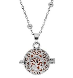 Colgante Liska Acero Bicolor Rose Llamador Ángel KLA129 Arbol Circonitas