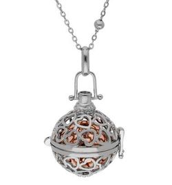 Colgante Liska Acero Bicolor Rose Llamador Ángel KLA211 Corazones