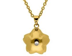 Colgante Liska Acero Dorado Llamador Ángel KLA198 Estrella En Brillo