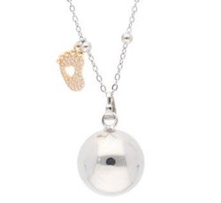 Colgante Liska Acero Llamador Ángel KLA140-D Pie Circonitas