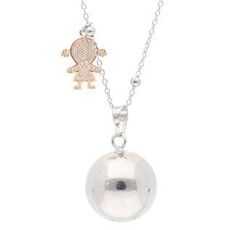 Colgante Liska Acero Llamador Ángel KLA154 Niña Circonitas