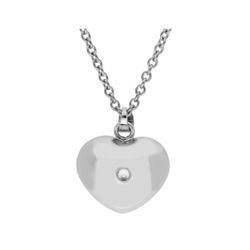 Colgante Liska Acero Llamador Ángel KLA218 Corazón En Brillo