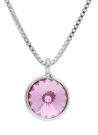 Colgante Liska Plata 9mm LSW2015CL-L Cristal Lila