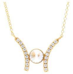 Colgante Liska Plata Dorada LSW0201CL-GC Cristales Blancos