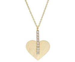 Colgante Liska Plata Dorada LSW4440CL-D Corazón Circonitas