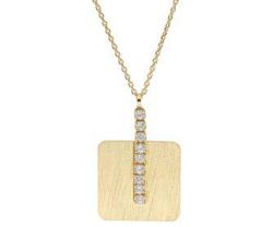 Colgante Liska Plata Dorada LSW4441CL-D Cuadrado Circonitas