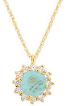 Colgante Liska Plata Dorada MED395CL-AD Circonita Redonda Azul Bicolor Blanca