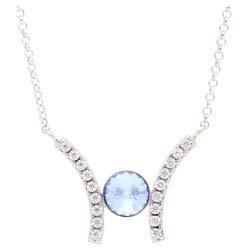 Colgante Liska Plata LSW0201CL-LS Cristal Azul Bicolores Blancos