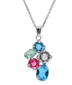 Colgante Liska Plata LSW4372CL Cristales Multicolores