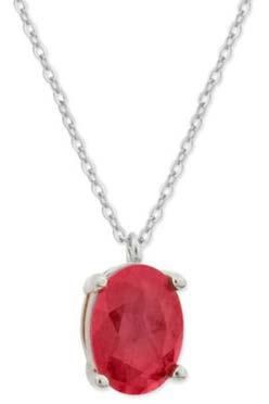 Colgante Liska Plata MED392CL-R Circonita Ovalada Roja