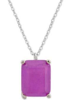 Colgante Liska Plata MED393CL-L Circonita Cuadrada Morada