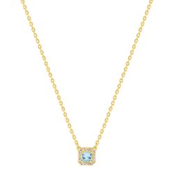 Colgante Metal Chapado Oro Argyor MRM (CH)132758.6 Circonitas Azul Cielo Bicolor Blancas