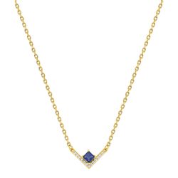 Colgante Metal Chapado Oro Argyor MRM (CH)132763.2 Circonita Azul Bicolor Blanca