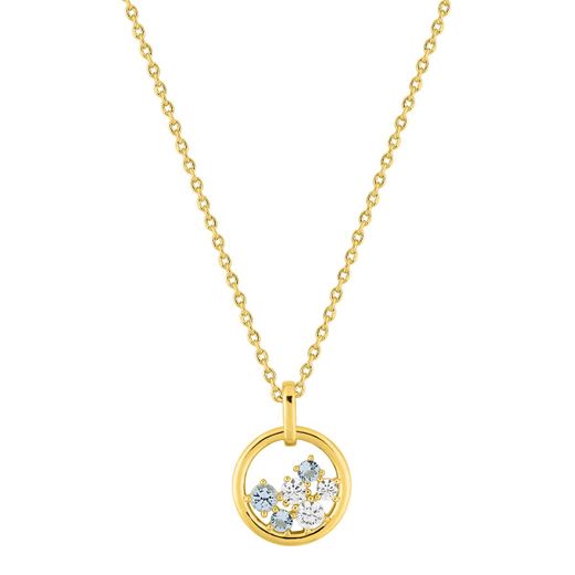 Colgante Metal Chapado Oro Argyor Mujer (CH)132765.6 Círculo Circonitas