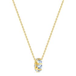 Colgante Metal Chapado Oro Argyor MRM (CH)132778.6 Aro Circonitas Azul Cielo