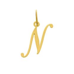 Colgante Metal Chapado Oro Argyor MRM (CH)136185.N Letra N en Brillo