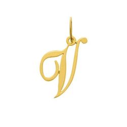 Colgante Metal Chapado Oro Argyor MRM (CH)136185.V Letra V en Brillo