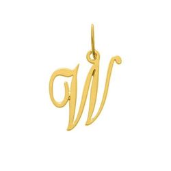 Colgante Metal Chapado Oro Argyor MRM (CH)136185.W Letra W en Brillo