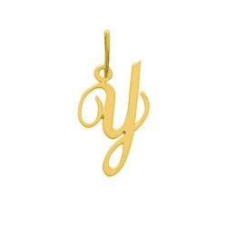 Colgante Metal Chapado Oro Argyor MRM (CH)136185.Y Letra Y en Brillo