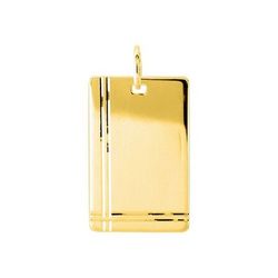 Colgante Metal Chapado Oro Argyor MRM (CH)136218 Placa En Brillo