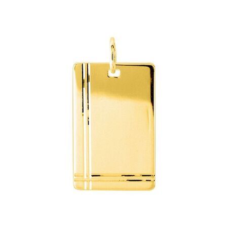 Colgante Metal Chapado Oro Argyor MRM (CH)136218 Placa En Brillo