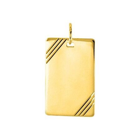 Colgante Metal Chapado Oro Argyor MRM (CH)136219 Placa En Brillo