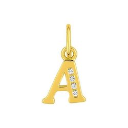Colgante Metal Chapado Oro Argyor MRM (CH)136286.1A Letra A C. Circonitas