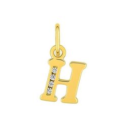 Colgante Metal Chapado Oro Argyor MRM (CH)136286.1H Letra H C. Circonitas