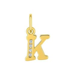 Colgante Metal Chapado Oro Argyor MRM (CH)136286.1K Letra K C. Circonitas