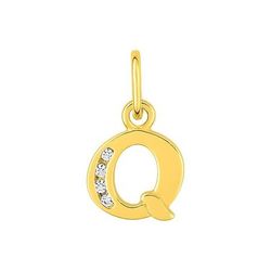 Colgante Metal Chapado Oro Argyor MRM (CH)136286.1Q Letra Q C. Circonitas
