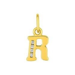 Colgante Metal Chapado Oro Argyor MRM (CH)136286.1R Letra R C. Circonitas