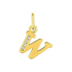 Colgante Metal Chapado Oro Argyor MRM (CH)136286.1W Letra W C. Circonitas