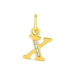 Colgante Metal Chapado Oro Argyor MRM (CH)136286.1X Letra X C. Circonitas
