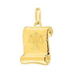 Colgante Metal Chapado Oro Argyor MRM (CH)136442.7 Pergamino Zodiaco Libra