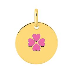 Colgante Metal Chapado Oro Argyor MRM (CH)136454 Círculo Corazones Rosados