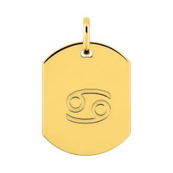 Colgante Metal Chapado Oro Argyor MRM (CH)136471.4 Placa Zodiaco Cáncer