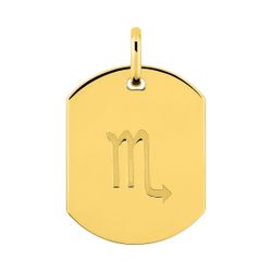 Colgante Metal Chapado Oro Argyor MRM (CH)136471.8 Placa Zodiaco Escorpio