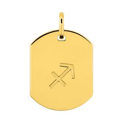 Colgante Metal Chapado Oro Argyor MRM (CH)136471.9 Placa Zodiaco Sagitario