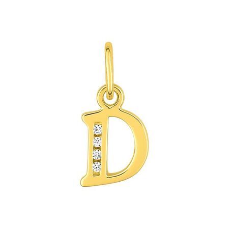 Colgante Metal Chapado Oro Argyor MRM Mujer (CH)136286.1D Letra D C. Circonitas