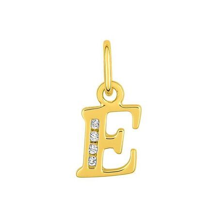 Colgante Metal Chapado Oro Argyor MRM Mujer (CH)136286.1E Letra E C. Circonitas