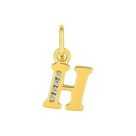 Colgante Metal Chapado Oro Argyor MRM Mujer (CH)136286.1H Letra H C. Circonitas