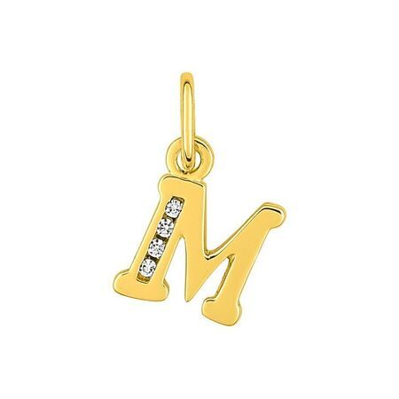 Colgante Metal Chapado Oro Argyor MRM Mujer (CH)136286.1M Letra M C. Circonitas