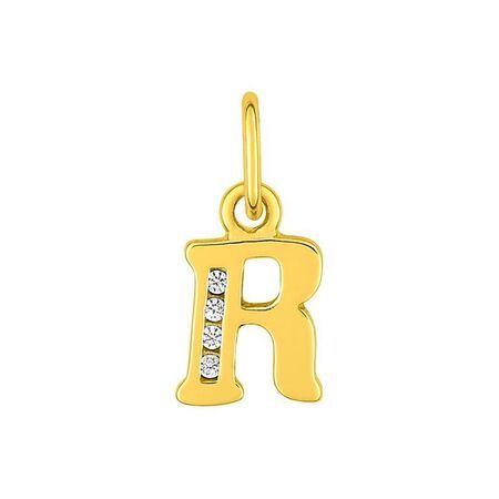 Colgante Metal Chapado Oro Argyor MRM Mujer (CH)136286.1R Letra R C. Circonitas