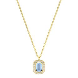 Colgante Metal Chapado Oro Argyor Mujer (CH)132797.6 Circonitas Azul Cielo Bicolor Blancas