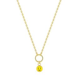 Colgante Metal Chapado Oro Argyor Mujer (CH)132809  Cara Sonriente Esmaltado Amarillo