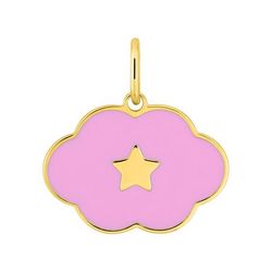 Colgante Metal Chapado Oro Argyor Mujer (CH)136484 Nube Esmalte Rosa Estrella